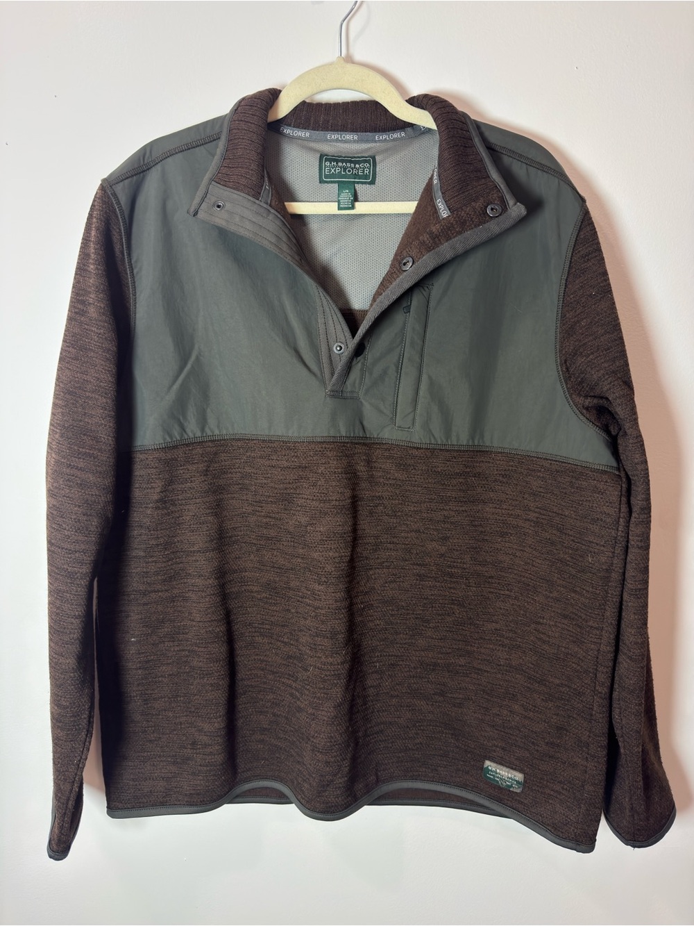 G.H. Explorer Men’s Olive & Brown Pullover Jacket